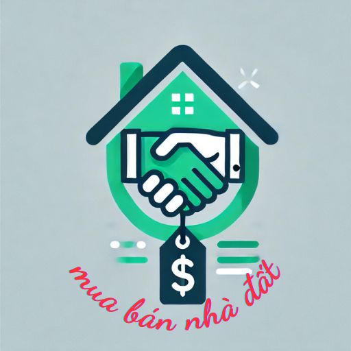 Biểu tượng ngôi nhà có bắt tay và thẻ giá đô la đại diện cho mua bán nhà đất